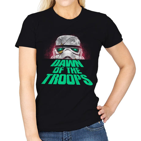 Dawn of the Troops - Womens T-Shirts RIPT Apparel Small / Black