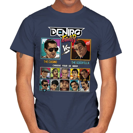 De Niro Fighter - Mens T-Shirts RIPT Apparel Small / Navy