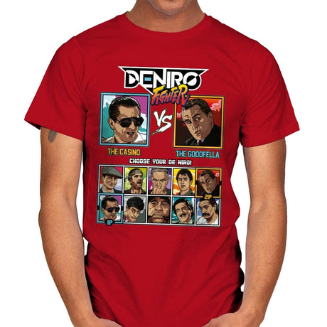 De Niro Fighter - Mens T-Shirts RIPT Apparel Small / Red