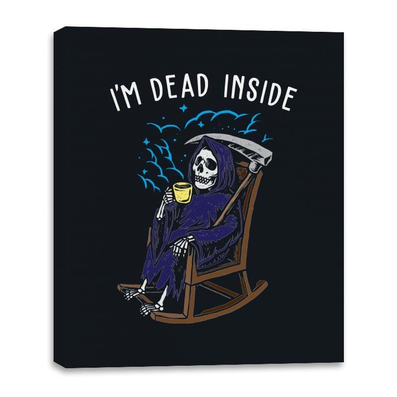 Dead Inside - Canvas Wraps Canvas Wraps RIPT Apparel 16x20 / Black