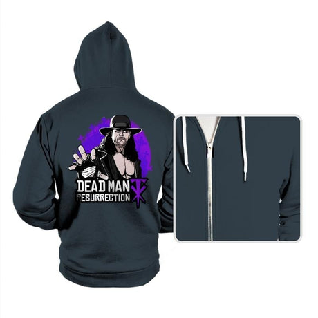 DEAD MAN RESURRECTION - Hoodies Hoodies RIPT Apparel Small / Dark Gray