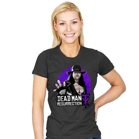 DEAD MAN RESURRECTION - Womens T-Shirts RIPT Apparel Small / Charcoal