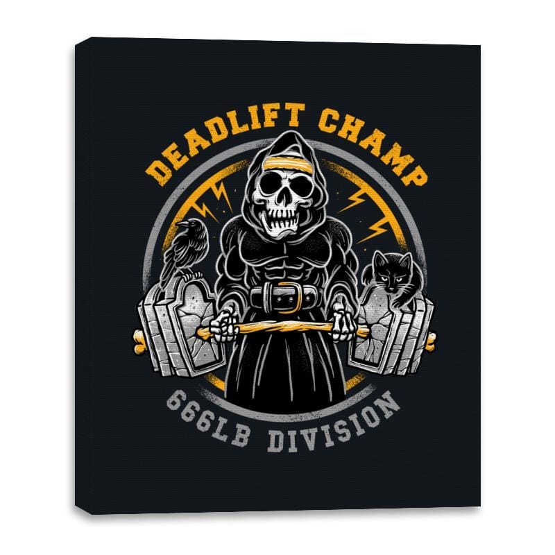 Deadlift Champ - Canvas Wraps Canvas Wraps RIPT Apparel 16x20 / Black