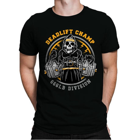 Deadlift Champ - Mens Premium T-Shirts RIPT Apparel Small / Black