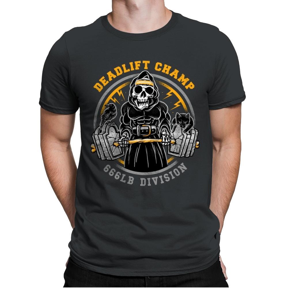 Deadlift Champ - Mens Premium T-Shirts RIPT Apparel Small / Heavy Metal