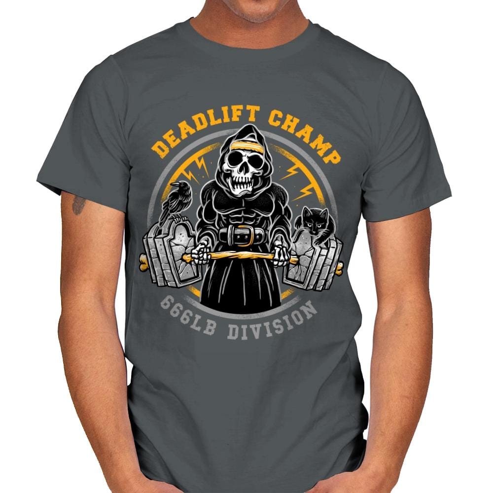 Deadlift Champ - Mens T-Shirts RIPT Apparel Small / Charcoal