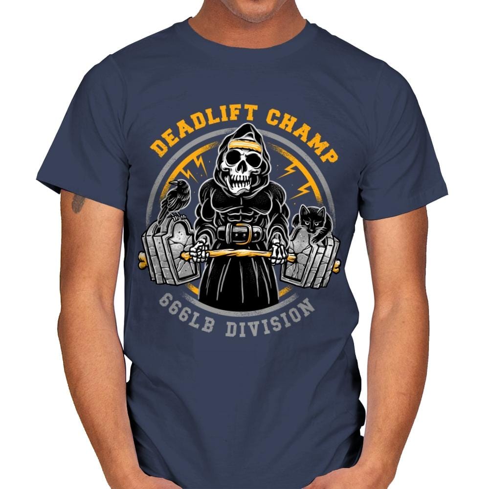 Deadlift Champ - Mens T-Shirts RIPT Apparel Small / Navy