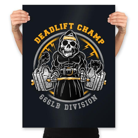 Deadlift Champ - Prints Posters RIPT Apparel 18x24 / Black