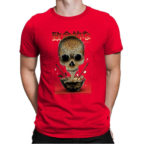 Deadly Ramen - Mens Premium T-Shirts RIPT Apparel Small / Red