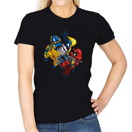 Deadplumber and Warverine - Womens T-Shirts RIPT Apparel Small / Black