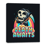 Death Awaits - Canvas Wraps Canvas Wraps RIPT Apparel 16x20 / Black