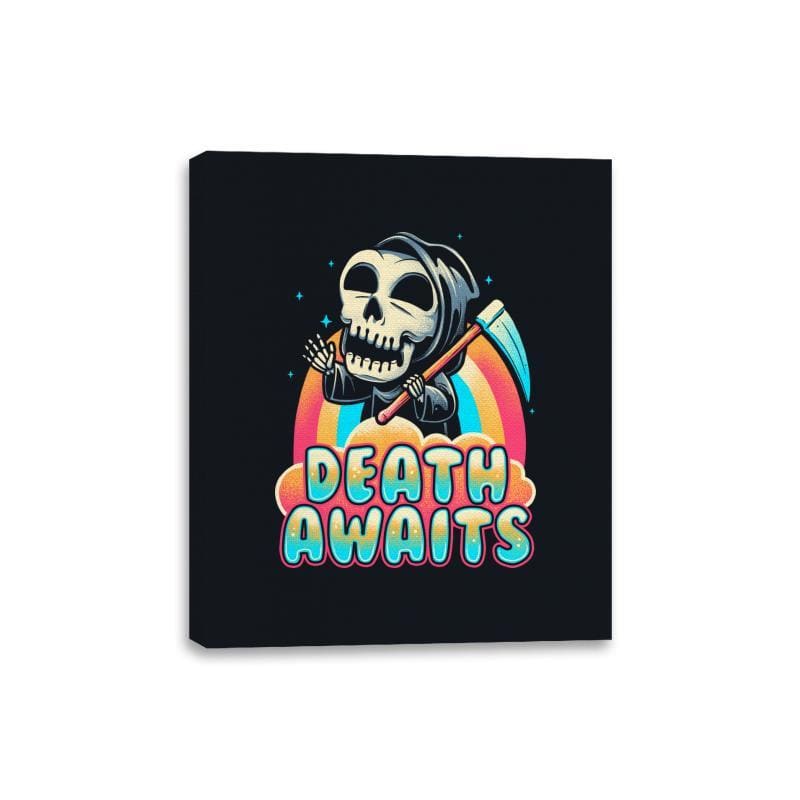 Death Awaits - Canvas Wraps Canvas Wraps RIPT Apparel 8x10 / Black