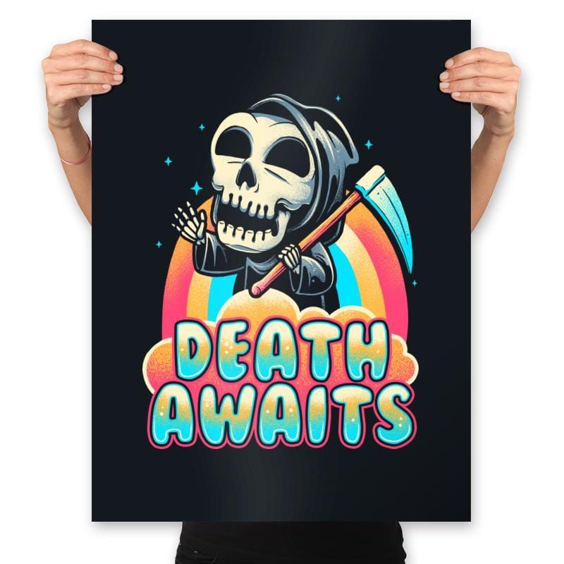 Death Awaits - Prints Posters RIPT Apparel 18x24 / Black
