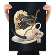 Death by Coffee - Prints Posters RIPT Apparel 18x24 / Black