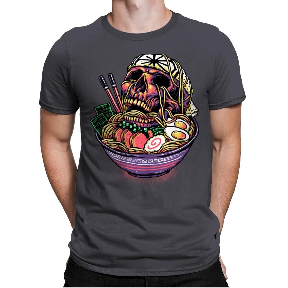 Death By Ramen - Mens Premium T-Shirts RIPT Apparel Small / Heavy Metal