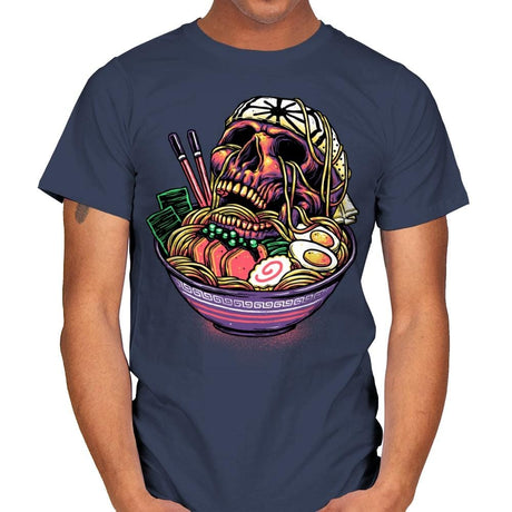 Death By Ramen - Mens T-Shirts RIPT Apparel Small / Navy