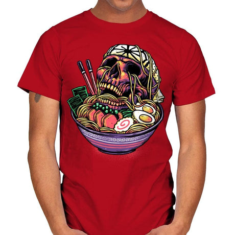 Death By Ramen - Mens T-Shirts RIPT Apparel Small / Red