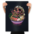 Death By Ramen - Prints Posters RIPT Apparel 18x24 / Black