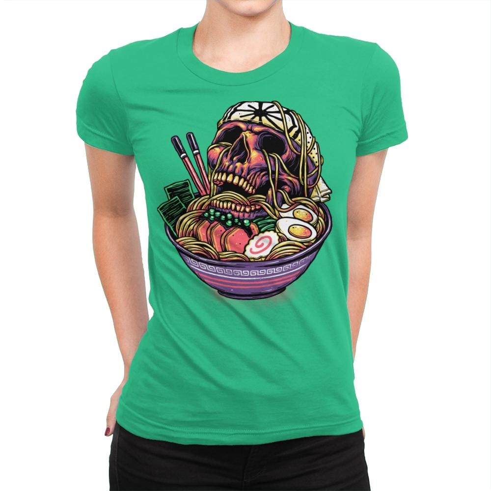 Death By Ramen - Womens Premium T-Shirts RIPT Apparel Small / Kelly