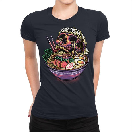 Death By Ramen - Womens Premium T-Shirts RIPT Apparel Small / Midnight Navy