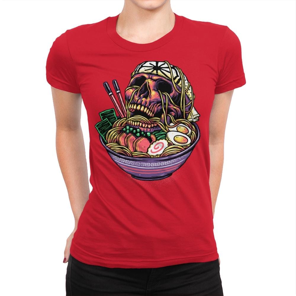 Death By Ramen - Womens Premium T-Shirts RIPT Apparel Small / Red