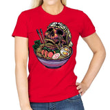 Death By Ramen - Womens T-Shirts RIPT Apparel Small / Red
