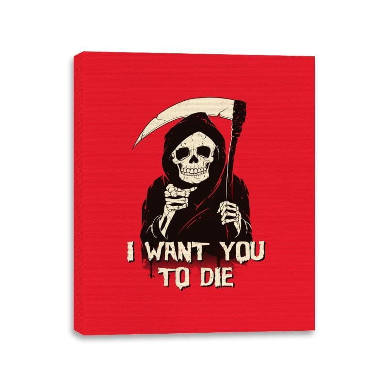 Death Chose You! - Anytime - Canvas Wraps Canvas Wraps RIPT Apparel 11x14 / Red