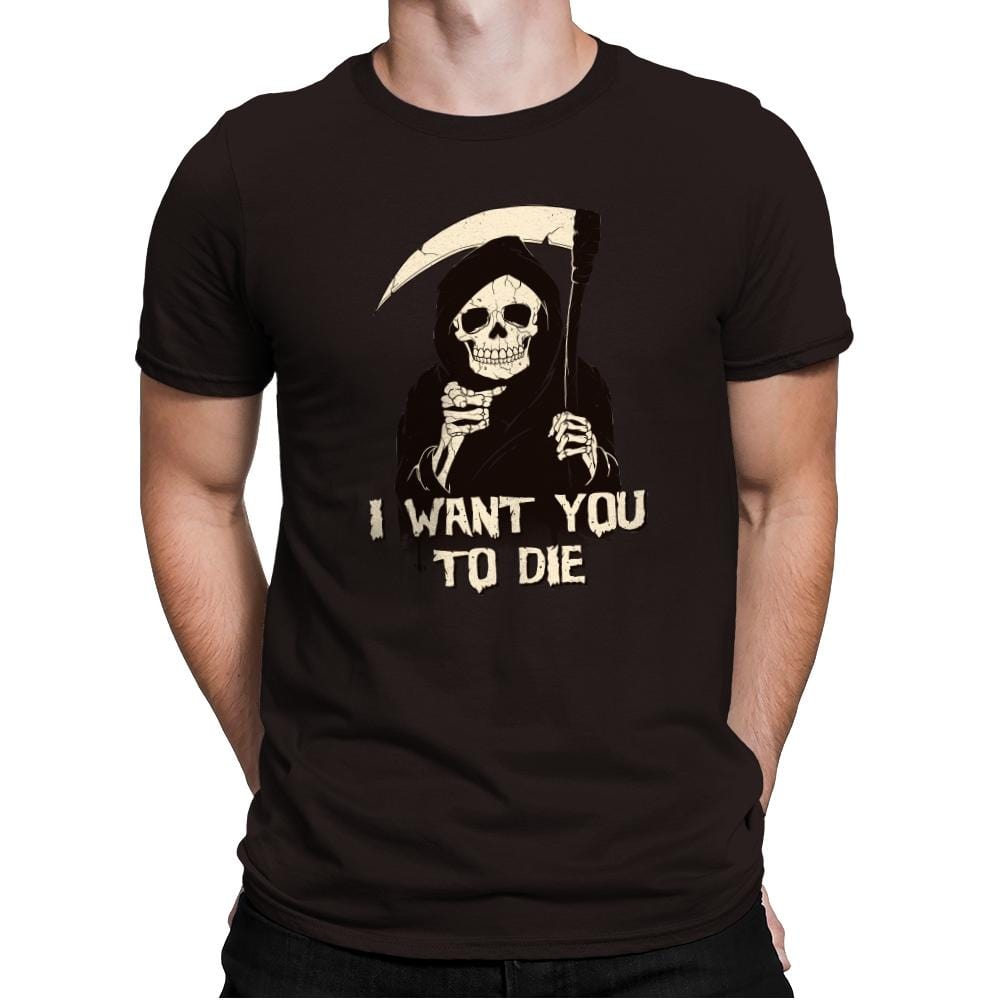 Death Chose You! - Anytime - Mens Premium T-Shirts RIPT Apparel Small / Dark Chocolate