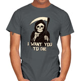 Death Chose You! - Anytime - Mens T-Shirts RIPT Apparel Small / Charcoal