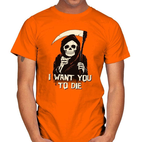 Death Chose You! - Anytime - Mens T-Shirts RIPT Apparel Small / Orange