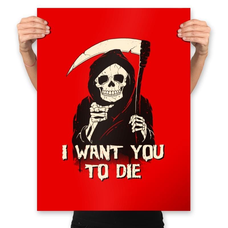 Death Chose You! - Anytime - Prints Posters RIPT Apparel 18x24 / Red
