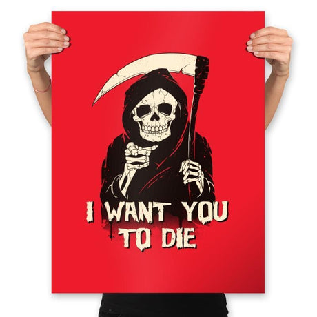 Death Chose You! - Anytime - Prints Posters RIPT Apparel 18x24 / Red