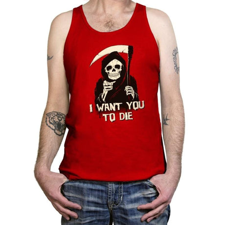 Death Chose You! - Anytime - Tanktop Tanktop RIPT Apparel X-Small / Red