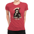 Death Chose You! - Anytime - Womens Premium T-Shirts RIPT Apparel Small / Red