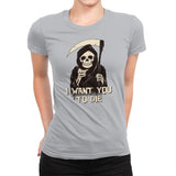 Death Chose You! - Anytime - Womens Premium T-Shirts RIPT Apparel Small / Silver