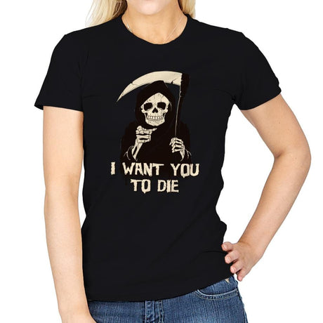 Death Chose You! - Anytime - Womens T-Shirts RIPT Apparel Small / Black