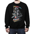 Death Enjoying Life - Crew Neck Sweatshirt Crew Neck Sweatshirt RIPT Apparel Small / Black