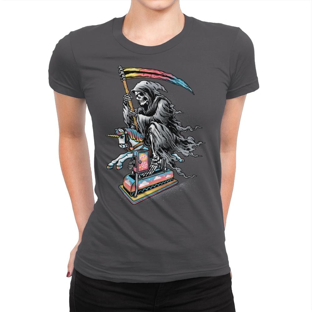 Death Enjoying Life - Womens Premium T-Shirts RIPT Apparel Small / Heavy Metal