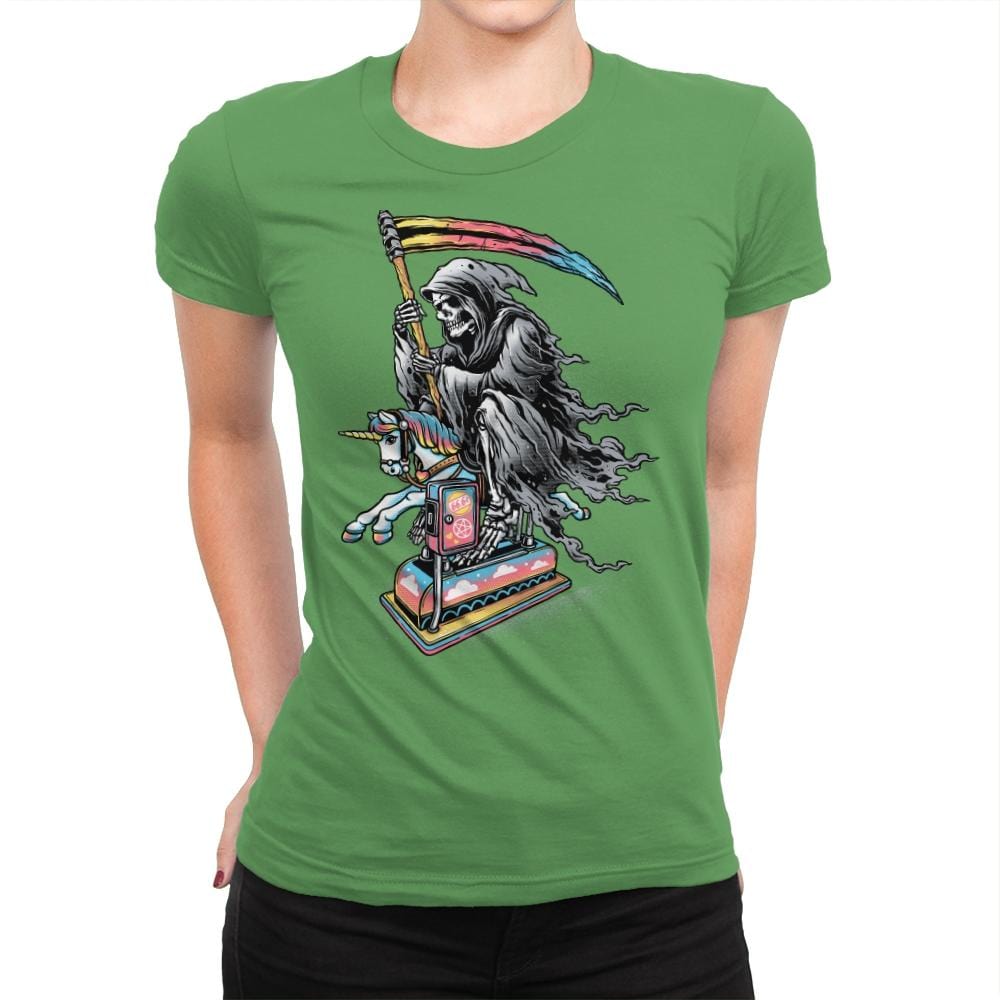 Death Enjoying Life - Womens Premium T-Shirts RIPT Apparel Small / Kelly