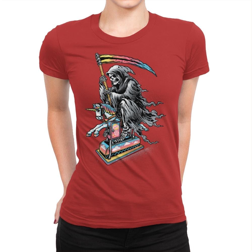 Death Enjoying Life - Womens Premium T-Shirts RIPT Apparel Small / Red