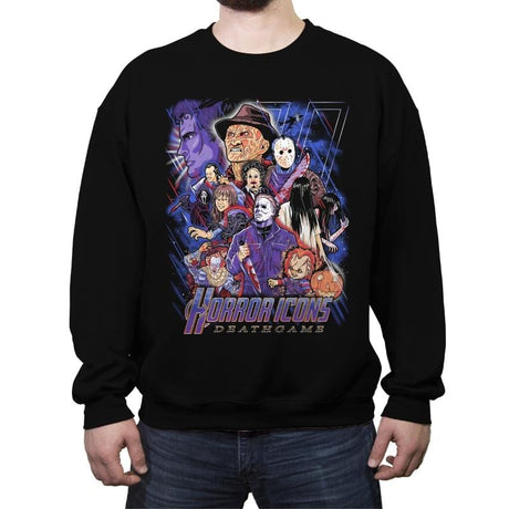 Death Game - Crew Neck Sweatshirt Crew Neck Sweatshirt RIPT Apparel Small / Black