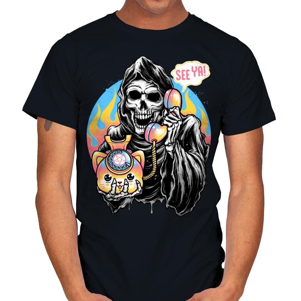 Death is Calling - Mens T-Shirts RIPT Apparel Small / Black