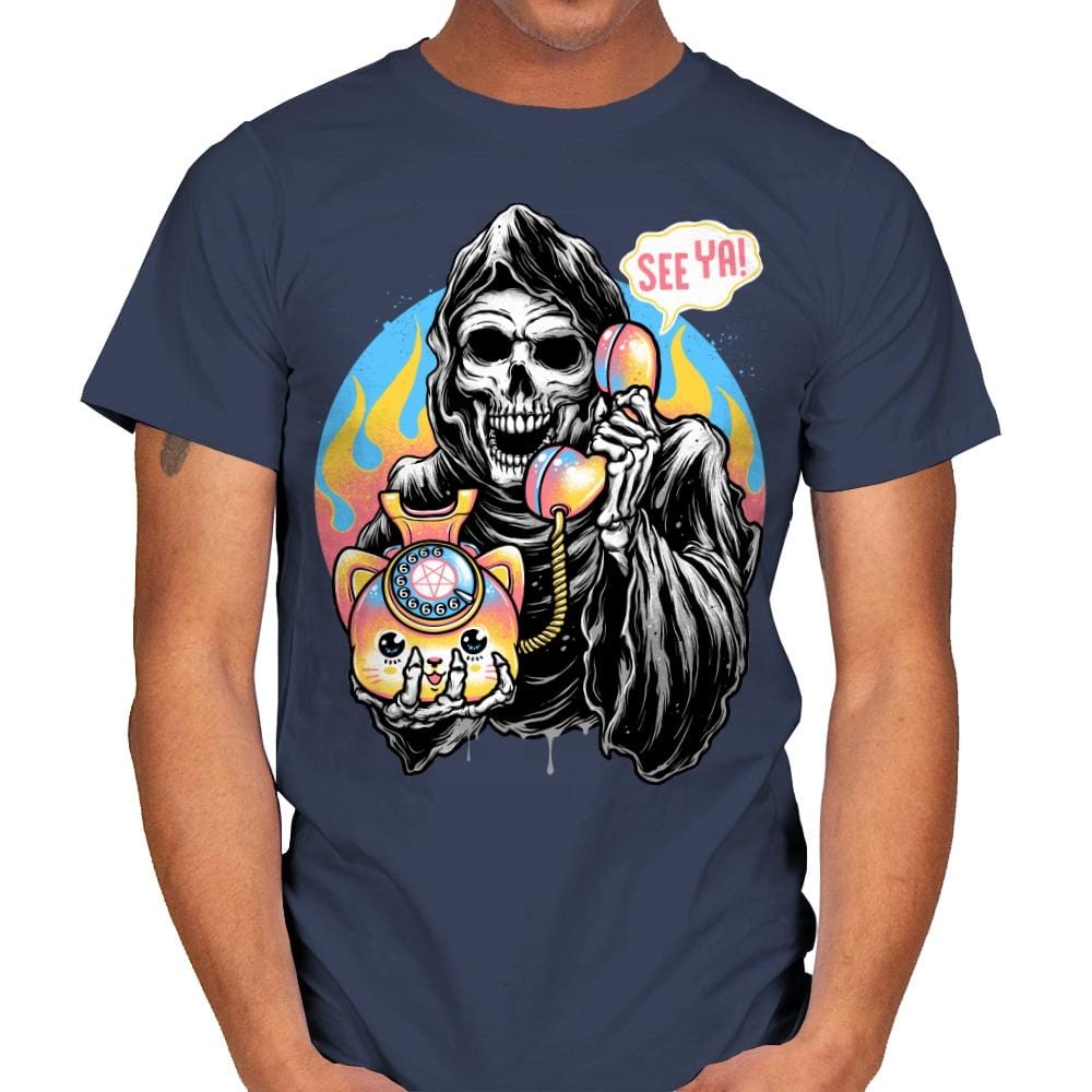 Death is Calling - Mens T-Shirts RIPT Apparel Small / Navy