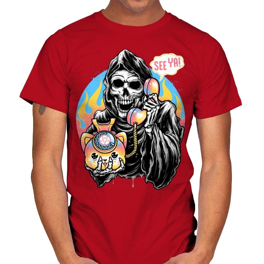 Death is Calling - Mens T-Shirts RIPT Apparel Small / Red