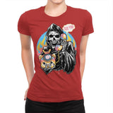 Death is Calling - Womens Premium T-Shirts RIPT Apparel Small / Red
