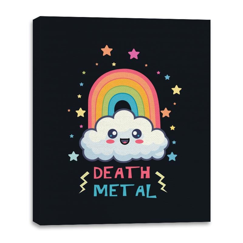 Death Metal Cloud - Canvas Wraps Canvas Wraps RIPT Apparel 16x20 / Black