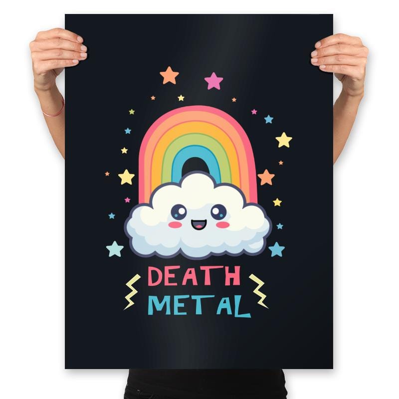 Death Metal Cloud - Prints Posters RIPT Apparel 18x24 / Black