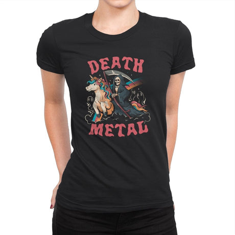 Death Metal - Womens Premium T-Shirts RIPT Apparel Small / Black