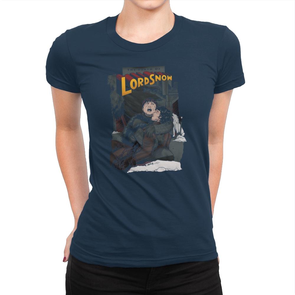 Death of Lord Snow - Game of Shirts - Womens Premium T-Shirts RIPT Apparel Small / Midnight Navy