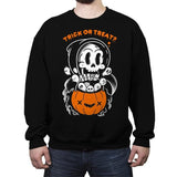 Death's Trick or Treat - Anytime - Crew Neck Sweatshirt Crew Neck Sweatshirt RIPT Apparel Small / Black